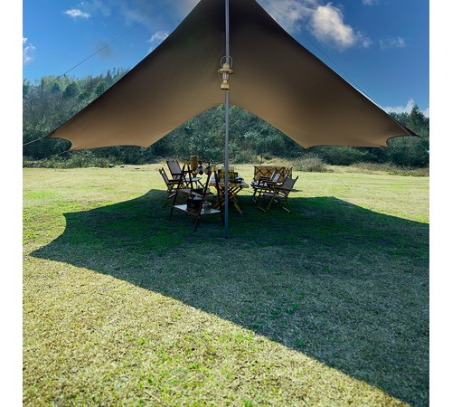 Тент Naturehike Cloud Skies Tarp C2350WS010 150D 500*380 см песочный, 6927595796498