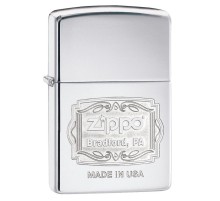 Зажигалка ZIPPO Classic с покрытием High Polish Chrome, латунь/сталь, серебристая, 38x13x57 мм