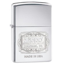 Зажигалка ZIPPO Classic с покрытием High Polish Chrome, латунь/сталь, серебристая, 38x13x57 мм