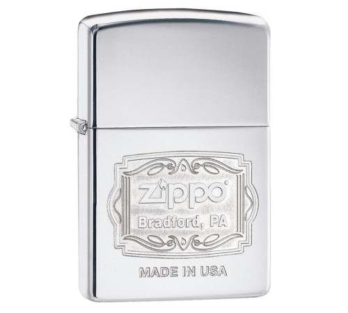 Зажигалка ZIPPO Classic с покрытием High Polish Chrome, латунь/сталь, серебристая, 38x13x57 мм