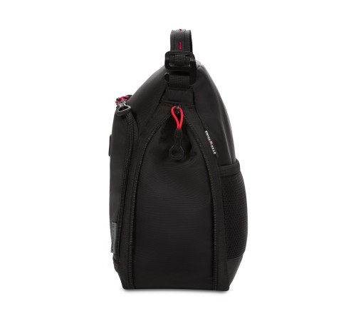 Термосумка для ланча SWISSGEAR, прорезиненный полиэстер 600D, черный/красный, 18x12x28 см, 4 л
