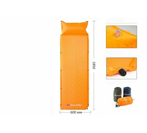 Коврик для сна Naturehike NH15Q002-D с подушкой голубой, 6927595782583