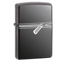 Зажигалка ZIPPO Classic с покрытием Black Ice ®, латунь/сталь, чёрная, глянцевая, 38x13x57 мм