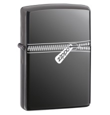Зажигалка ZIPPO Classic с покрытием Black Ice ®, латунь/сталь, чёрная, глянцевая, 38x13x57 мм