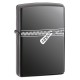 Зажигалка ZIPPO Classic с покрытием Black Ice ®, латунь/сталь, чёрная, глянцевая, 38x13x57 мм