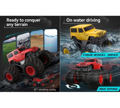Радиоуправляемая машина-амфибия Double Eagle Jeep Wrangler Bigfoot 1/18 4WD 2.4G RTR