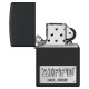 Зажигалка ZIPPO License Plate с покрытием Black Matte, латунь/сталь, черная, 38x13x57 мм