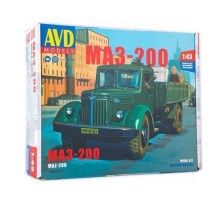Сборная модель AVD МАЗ-200 бортовой, 1/43