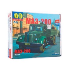 Сборная модель AVD МАЗ-200 бортовой, 1/43