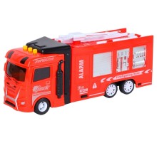 Машина AUTODRIVE Пожарная машина фрикционная, свет, звук, в/к 23,5*7*11 см
