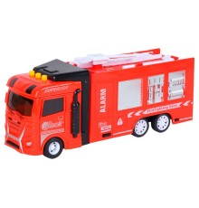 Машина AUTODRIVE Пожарная машина фрикционная, свет, звук, в/к 23,5*7*11 см