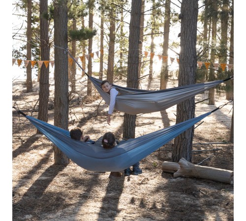 Гамак  2-местный Naturehike Ultralight NH21DC011 340T, синий, 6927595713594