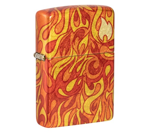 Зажигалка ZIPPO Fire с покрытием 540 Tumbled Brass, латунь/сталь, разноцветная, 38x13x57 мм