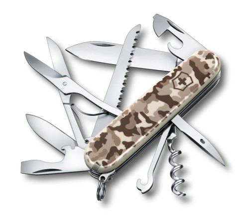 Нож перочинный VICTORINOX Huntsman Desert Camouflage, 91 мм, 15 функций, бежевый камуфляж