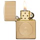 Зажигалка ZIPPO Armor® Founder's Day с покрытием Gold Plate, латунь/сталь, золотистая, 38x13x57 мм