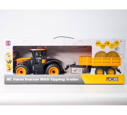 Радиоуправляемый фермерский трактор с прицепом Double Eagle JCB Fastrac 4220 1/16 2.4G RTR