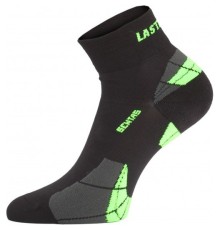 Носки Lasting CTF 906, polypropylene+nylon, черный/зеленый, размер S, CTF906S