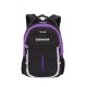 Рюкзак WENGER, чёрный/фиолетовый/серебристый, полиэстер 600D, 32х15х45 см, 22 л