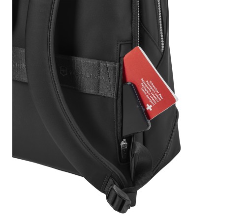 Рюкзак VICTORINOX Victoria Signature Deluxe Backpack, черный, нейлон/кожа, 32x18x39 см