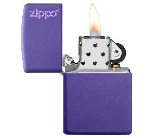 Зажигалка ZIPPO Classic с покрытием Purple Matte, латунь/сталь, фиолетовая, матовая, 38x13x57 мм