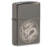 Зажигалка ZIPPO Лучшая цена 2022 с покрытием Black Ice®, латунь/сталь, чёрная, 38x13x57 мм