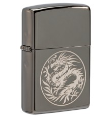 Зажигалка ZIPPO Лучшая цена 2022 с покрытием Black Ice®, латунь/сталь, чёрная, 38x13x57 мм