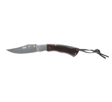 Нож складной Stinger, 92 мм (серебристый), рукоять: сталь/дерево, картонная коробка