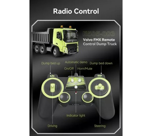 Радиоуправляемый бетоновоз Double Eagle Volvo FMX 1/20 2.4G RTR