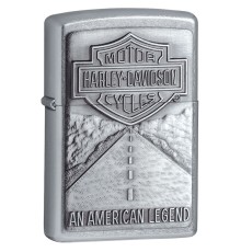 Зажигалка ZIPPO Harley-Davidson®, с покрытием Street Chrome™, латунь/сталь, серебристая, 38x13x57 мм