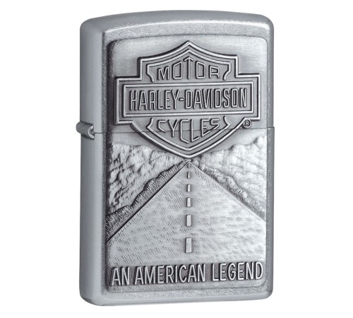 Зажигалка ZIPPO Harley-Davidson®, с покрытием Street Chrome™, латунь/сталь, серебристая, 38x13x57 мм