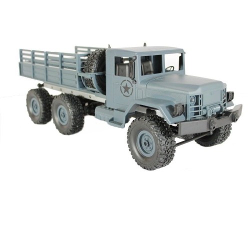 Радиоуправляемая машина MN MODEL военный грузовик (серый) 6WD 2.4G 1/16 RTR
