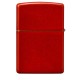 Зажигалка ZIPPO Classic с покрытием Metallic Red, латунь/сталь, красная, матовая, 38x13x57 мм
