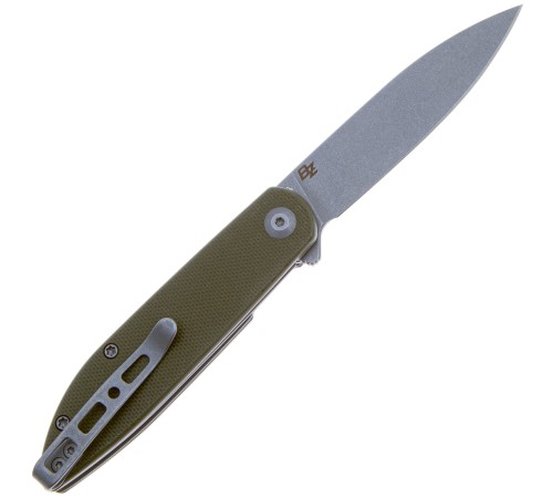 Складной нож SENCUT Bocll II D2 Steel Gray Stonewashed Handle G10 OD Green