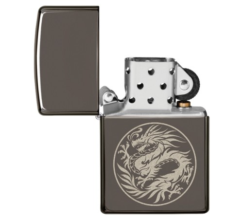 Зажигалка ZIPPO Лучшая цена 2022 с покрытием Black Ice®, латунь/сталь, чёрная, 38x13x57 мм