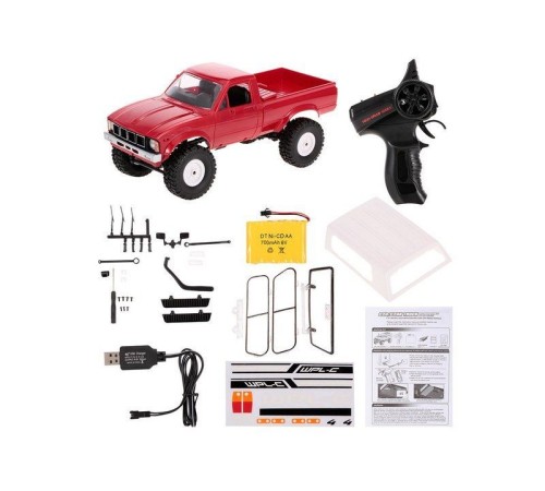 Радиоуправляемая машина WPL пикап Hilux (красная) 4WD 2.4G 1/16 RTR