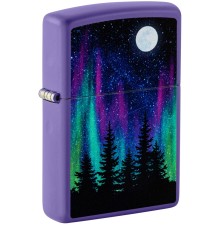 Зажигалка ZIPPO Night In The Forest с покрытием Purple Matte, латунь/сталь, фиолетовая, 38x13x57 мм