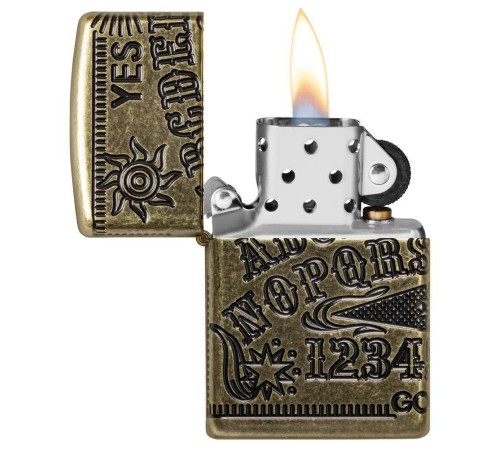 Зажигалка ZIPPO Armor™ с покрытием Antique Brass, латунь/сталь, медная, матовая, 38x13x57 мм