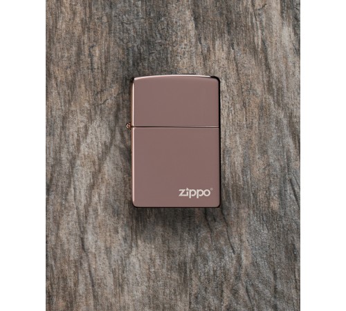 Зажигалка ZIPPO Classic с покрытием High Polish Rose Gold, латунь/сталь, розовое золото, 38x13x57 мм