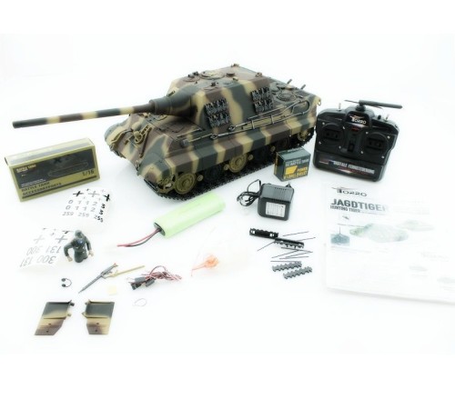 Р/У танк Torro Jagdtiger (Metal Edition) 1/16 2.4G, ИК-пушка, деревянная коробка