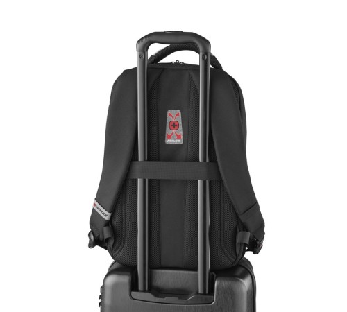 Рюкзак WENGER PlayerMode 15.6”, чёрный, 100% полиэстер, 30х23х46 см, 20 л