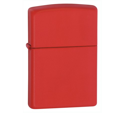Зажигалка ZIPPO Classic с покрытием Red Matte, латунь/сталь, красная, матовая, 38x13x57 мм
