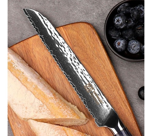 Нож из дамасской стали для хлеба Keemake 8 Inch Bread Knife, разноцветный