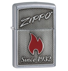 Зажигалка ZIPPO Classic с покрытием Street Chrome, латунь/сталь, серебристая, матовая, 36x12x56 мм