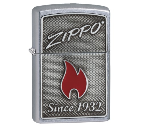 Зажигалка ZIPPO Classic с покрытием Street Chrome, латунь/сталь, серебристая, матовая, 36x12x56 мм