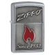 Зажигалка ZIPPO Classic с покрытием Street Chrome, латунь/сталь, серебристая, матовая, 36x12x56 мм