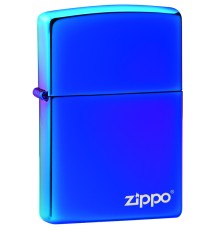 Зажигалка ZIPPO Classic с покрытием High Polish Indigo, латунь/сталь, синяя, глянцевая, 38x13x57 мм