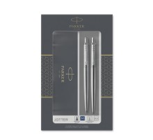 Подарочный набор Parker: Jotter Core Stainless Steel CT - ручка шариковая и карандаш