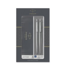 Подарочный набор Parker: Jotter Core Stainless Steel CT - ручка шариковая и карандаш