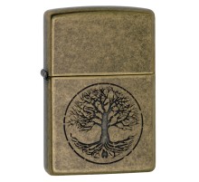 Зажигалка ZIPPO Classic с покрытием Antique Brass™, латунь/сталь, медная, матовая, 38x13x57 мм