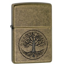 Зажигалка ZIPPO Classic с покрытием Antique Brass™, латунь/сталь, медная, матовая, 38x13x57 мм